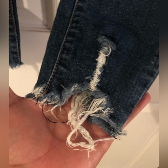 S.O.N.G. Perfect High Rise Skinny Ankle Jeans 9/29 Distressed Skater Rips - Picture 4 of 11